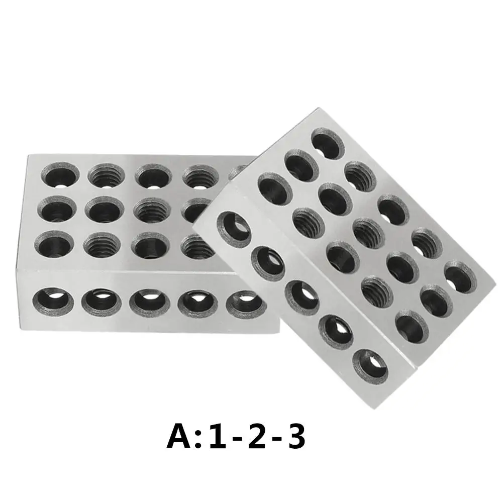 2 шт./компл. закаленная сталь 25-50-75мм блоки 0,0001 "точность совпадающий машинист 123 фрезерный инструмент 23 Отверстия 1-2-3" блок Калибр
