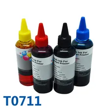 400 мл T0711 заправка чернил для принтер для Epson Stylus SX210 SX215 SX218 SX115 SX405 SX410 SX415 SX605 D78 DX4000 чернила для принтера