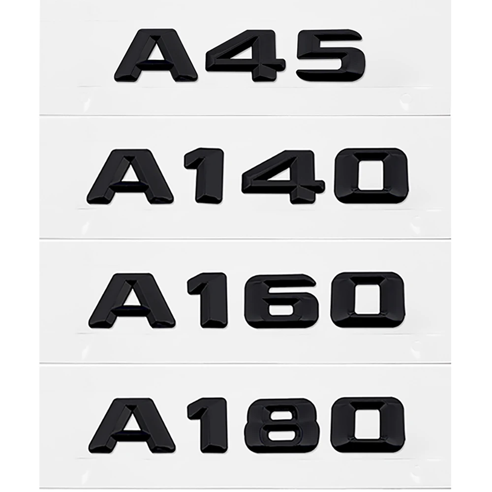 

Auto Decoration Sticker For Mercedes A45 A140 A160 A180 A200 A220 A250 A260 For Benz W176 W203 W212 W213 Accessory Metal Black