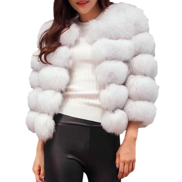 Buy Women's High quality Faux Fur Warm Women Coat
