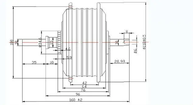 OR01A3 36 V 260 RPM 250 W передний рулевой тормоз мотор безредукторный Электрический велосипед передний рулевой тормоз CE одобренный