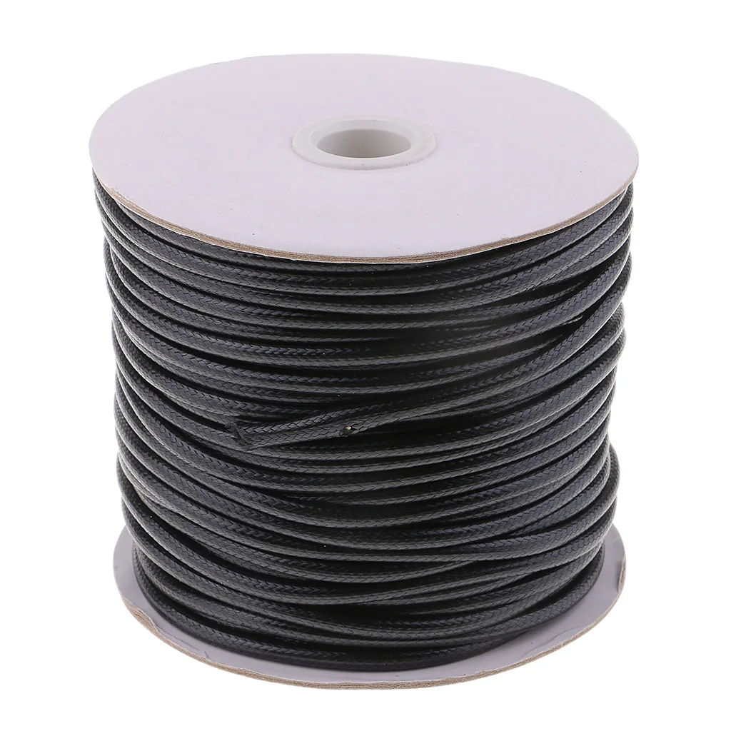 49 Yards/Roll Waxed Cotton Cord DIY Necklace Bracelet Jewelry Beading Making String 3mm 4mm Round Leather Sewing Thread