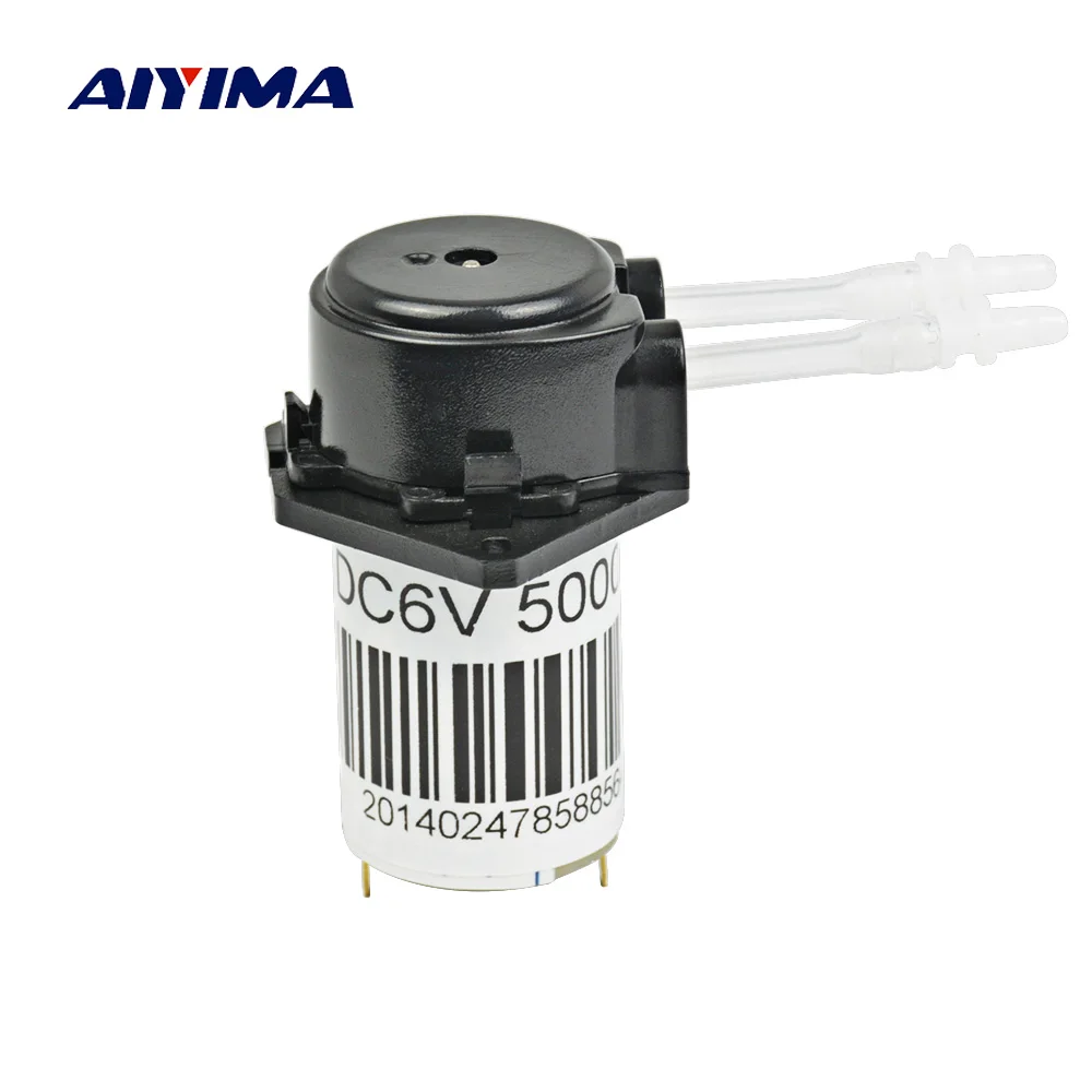 

AIYIMA Water Pump DC6V 12V 24V 0-100ML/min Silent Peristaltic Micro DC Titration Pumps Self-priming Pumpping High Suction Range