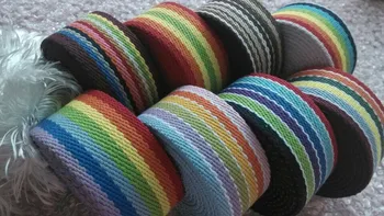 

Multicolor Width3.8cm 10m/lot COLOR herringbone/ twill cotton tape/Cotton webbing/ binding tape thickness free ship