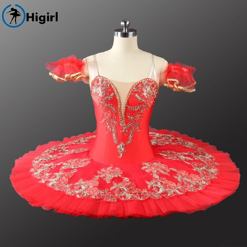 Red ballet tutu for girls costumes professional classical dance leotards kids  dresses for girls giselle ballet costumeBT9046