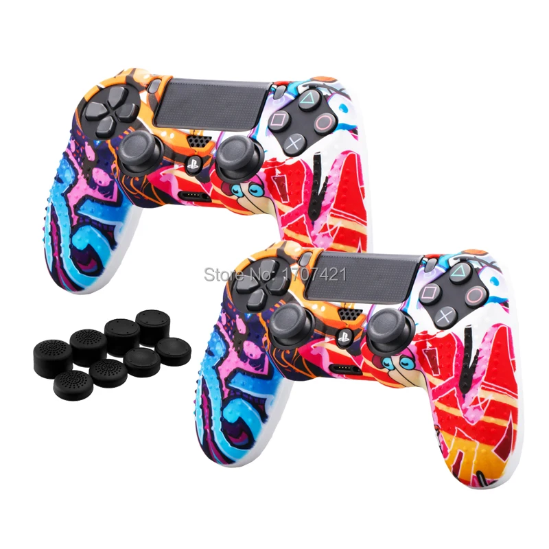 

For Dualshock 4 PS4 Slim Pro Controller New Style Studded Skin Premium Protective Anti-slip Soft Silicone Grip Case Cover