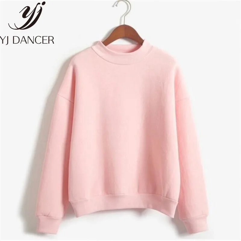 

2018 Autumn Winter Women's Plus Velvet Europe The Round Neck Custom Long-Sleeved Couple Sweatshirt Solid Color Hoody Coat YZH502