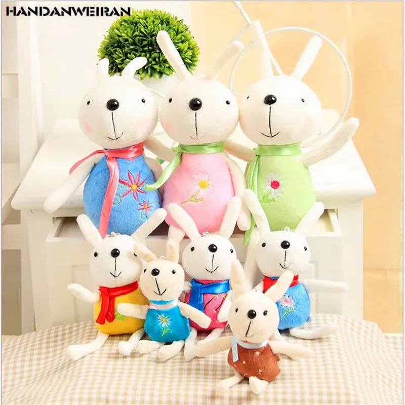 

3PCS Cartoon kawaii mini rabbit stuffed toys doll plush toy bunny pendant wedding Christmas gift soft toys for children 12/17CM