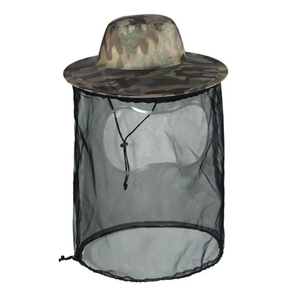 

New Outdoor Survival Anti Mosquito Bug Bee Insect Mesh Hat Practical Travel Camping Protector For Head Face Protect Fishing Cap