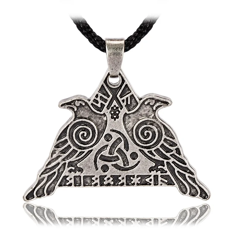 Valknut Ворон воин Кулон Валькирия Одина huginn и muninn ворона ювелирные изделия|jewelry