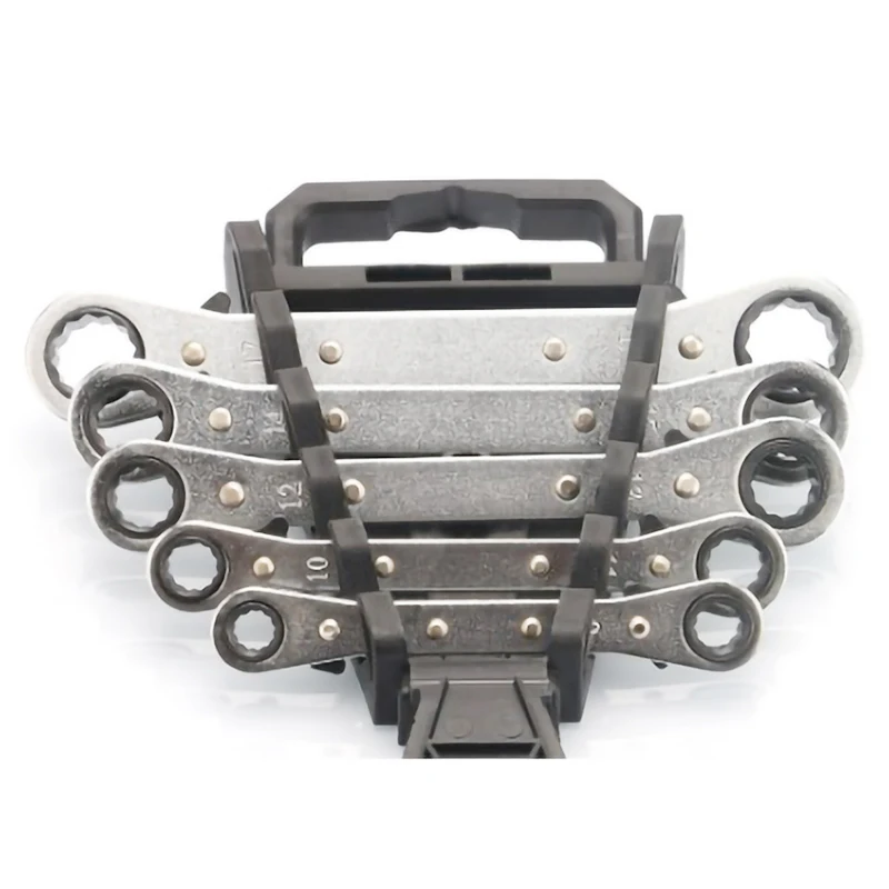 

5Pc 6-21Mm Metric Offset Torque Wrench Set Universal Ratchet Wrench Spanner Double End Wrench Offset Ring Spanner