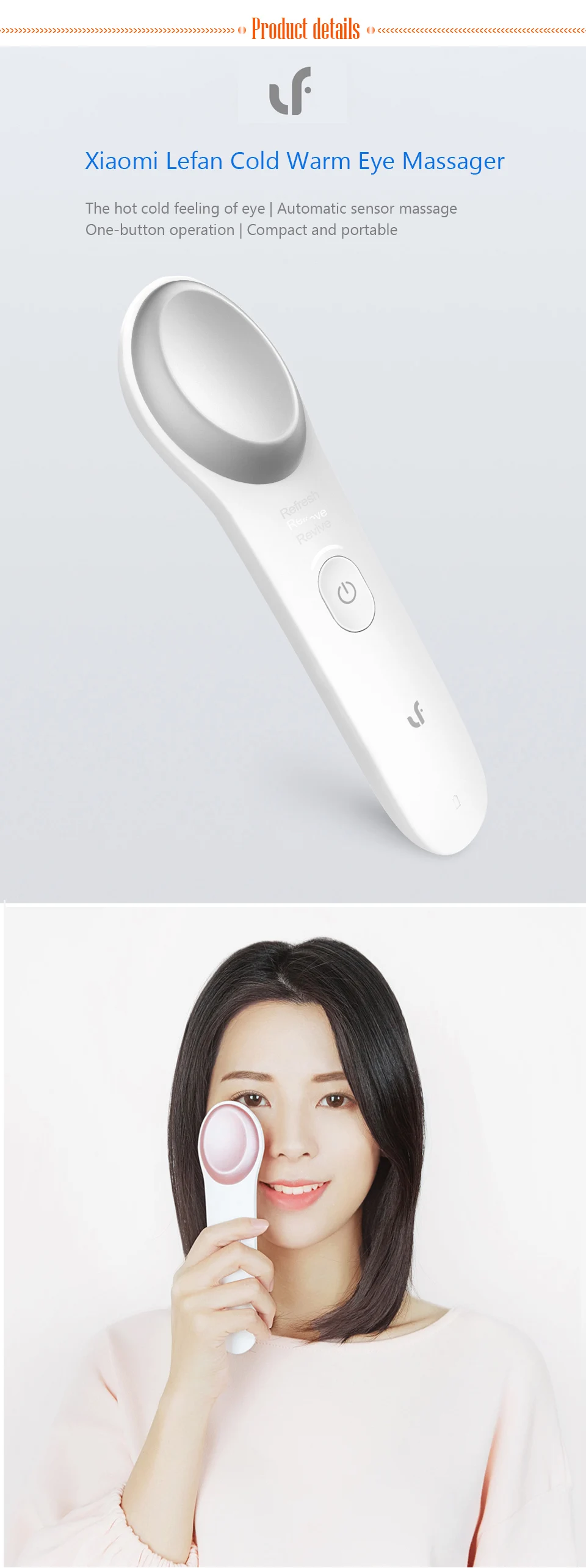Xiaomi Mijia LF Cold Warm Eye Massager Auto smart Temperature Sensor Control Automatic Sensor USB Port Eyes Relax life # (5)