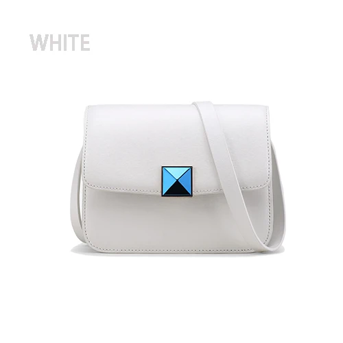 EIMORE Designer Genuine Leather Crossbody Bags For Women Mini Shoulder Bag Fashion Evening Bags Ladies Messenger Bags New - Цвет: white