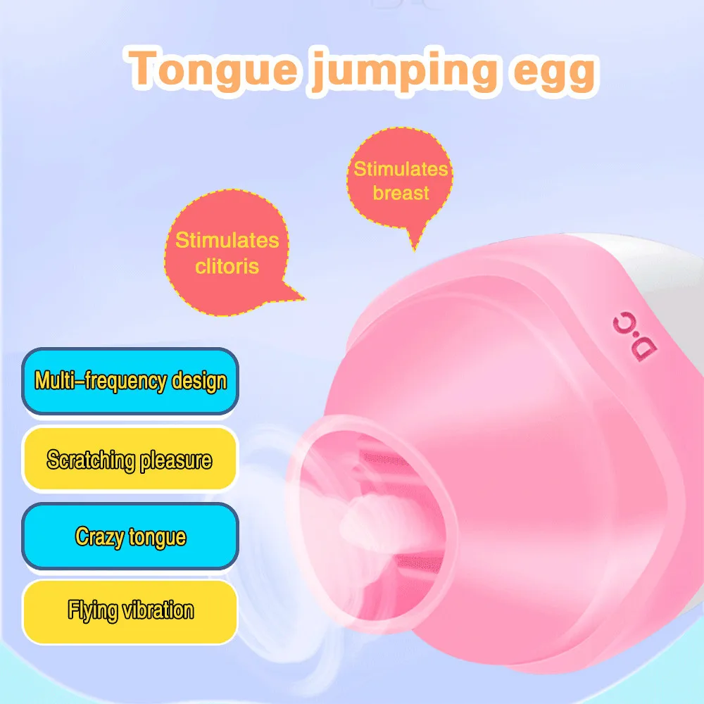 Sex Vibrator Mini Oral Clitoris Sucking Stimulate Tongue Vibrator Nipple Sucker Breast Massager Eggs Vibrators Protable Sex Toys (23) - 