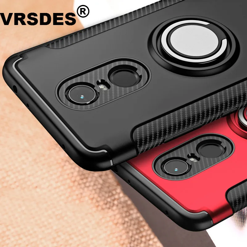 

For Xiaomi Redmi 5 Plus Case Redmi Note 5 Pro Redmi 5 Hybrid Silicone PC Armor Finger Ring Holder Back Cover for Xiaomi Redmi5