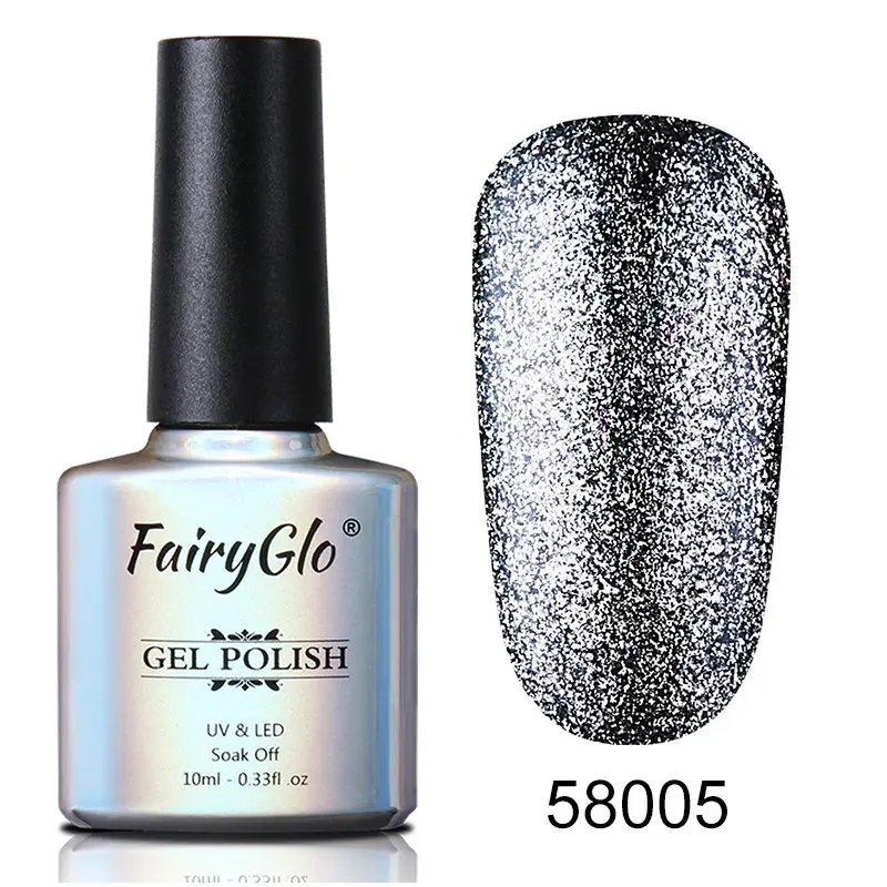 FairyGlo, 10 мл, Neno, блестящий Гель-лак для ногтей, УФ-светодиодный, гибридный лак, впитываемый, Полуперманентная краска, Гель-лак для ногтей - Цвет: BJJ58005
