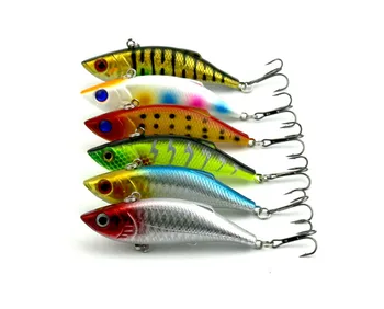 

HENGJIA 6PCS 8CM 11.8G 6# hooks Game VIB Plastic Crank Fihsing Lures Wobbler Pike Bass Peche Fishing Baits Isca Fishing Tackles