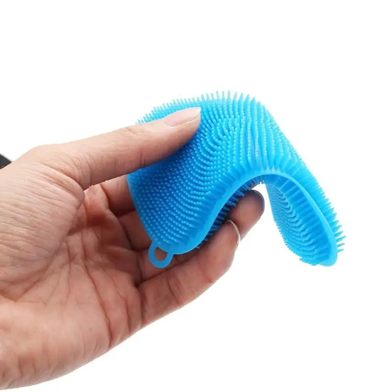 

Eco-friendly Silicone Dish Washing Brush Pot Pan Cleaning Sponge Scrubber Kitchen Cleaning Tool