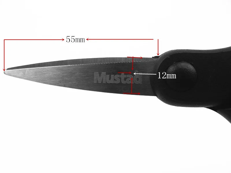 Mustad, профессиональные ножницы из нержавеющей стали для рыбалки, легко резать, PE углеродная леска, плетеная леска