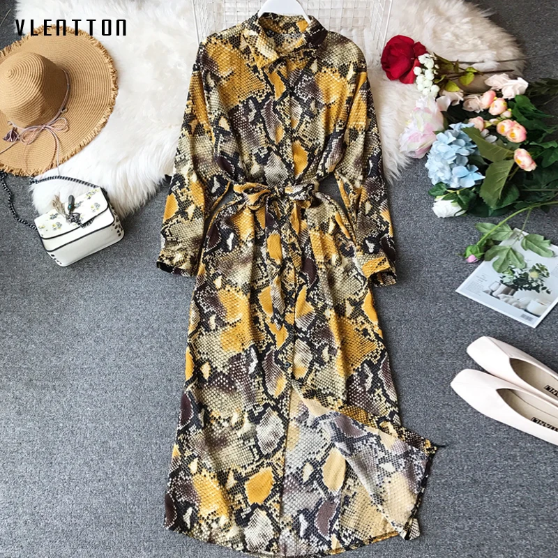 yellow leopard print shirt dress