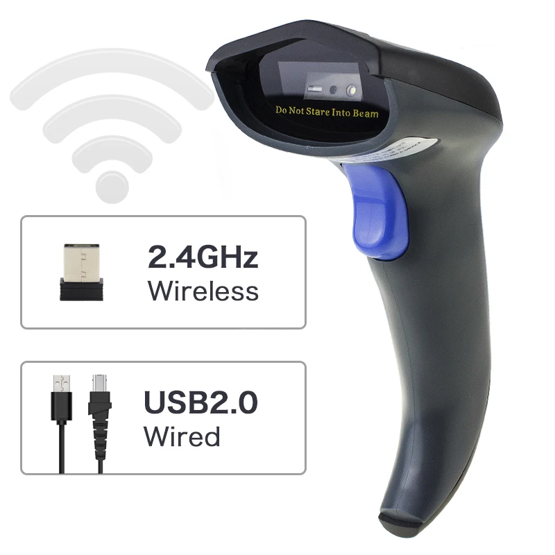Milestone MHT W8 2D Wireless QR Barcode Scanner PDF417 Bar Code Reader Wireless CCD 2 4GHz 5