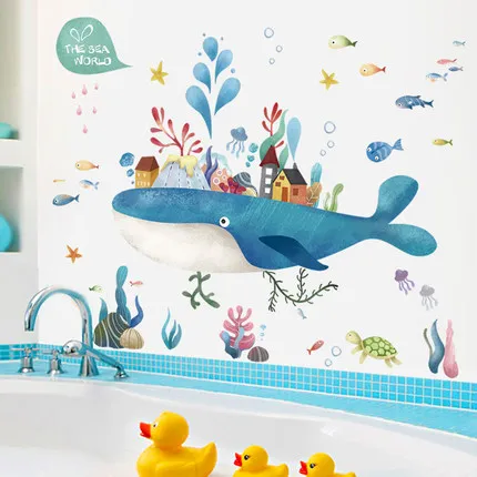 DIY КИТ водонепроницаемый ПВХ стикер стены ванной комнаты детей комнаты украшения дома клейкий плакат