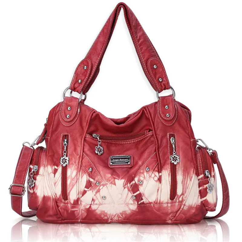 

Angel Barcelo Blue Soft Tie-dyed Handbag Women PU Leather Single Shoulder Bags Casual XS161513Z