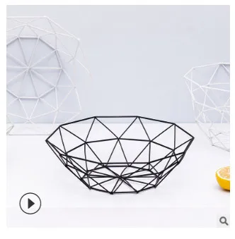

Nordic Creative Iron Art Receives Fruit Storage Baskets Modern Fruit Pans Living Room Household Snack Baskets