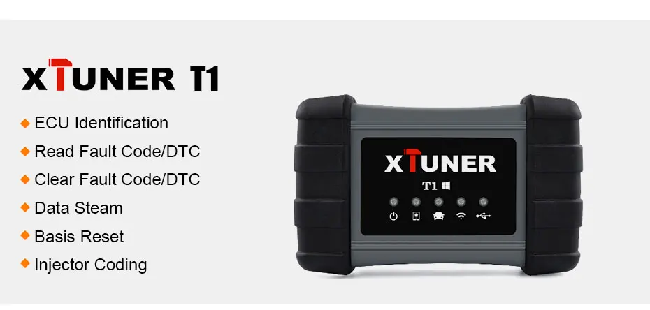 Xtuner T1 OBD2 Авто диагностический сверхпрочный инструмент грузовик OBD2 сканер подушка безопасности; abs DPF регенерация для 24 В грузовика ODB2 АВТОМОБИЛЯ ДИАГНОСТИКИ