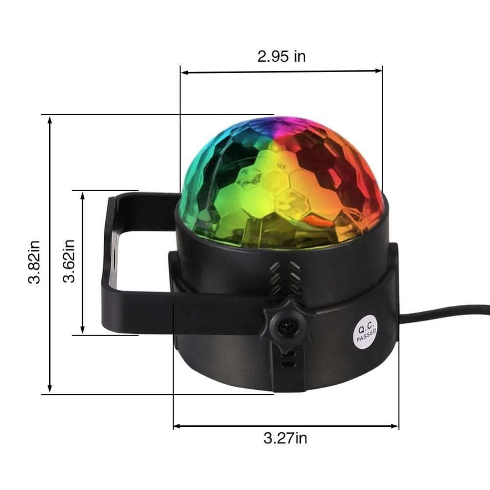 Светодиодный хрустальный магический шар лампа 7 режимов RGB светильник Дискотека