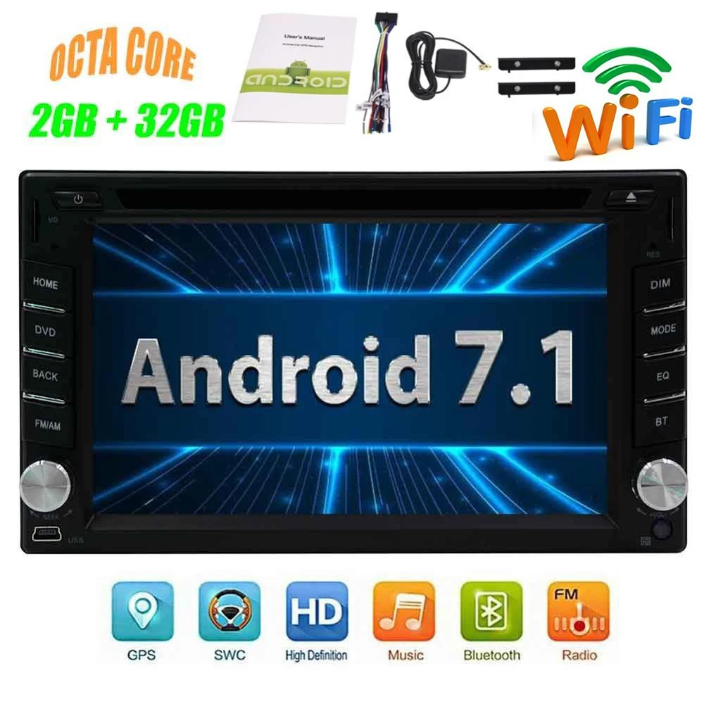 

Android 7.0 Car Radio 2 Din Stereo automotive Vehicle GPS Headunit Navigation Support Wifi Bluetooth/RDS/SD/USB/OBD2/Mirror link