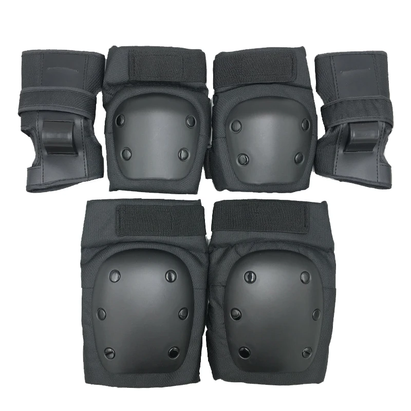 

Tactical Adjustable Hands Knee Elbow Pads Safety Protective Gear 6 Pieces Set For Child Adults Cycling Skating Rollerblading