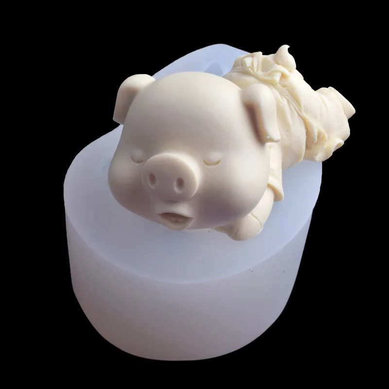 

Big Cute saliva pig silicone mold Piggy mousse cake mold DIY baking utensils DIY epoxy mold Cake Tools k135