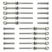 rail התאמת Threaded Bolt הדוושה כדור בכבלים מעקה קיט סיום התאמת 0.32 ס"מ, T316 ימית כיתה נירוסטה מדרגות טריד Rail ווד Col (1)