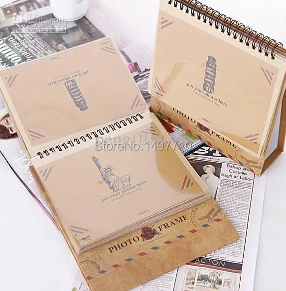  desk calendar desgin frame vintage Antique DIY PHOTO ALBUM Paper Crafts for baby wedding picture