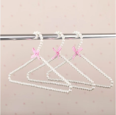 

[Free shipping] Top Quality Delicate White Pearl Hanger for Dresses/ Beads Hanger (5 pieces/ Lot)