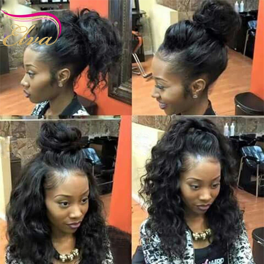 Curly Full Lace Human Hair Wigs For Black Women Wet Wave Virgin Brazilian Front Lace Wigs Glueless Lace Front Human Hair Wigs