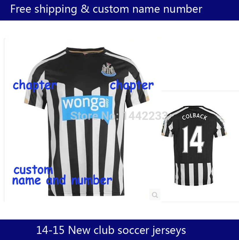 A+++2014-15 Newcastle Cisse Janmaut Aarsons Williamson Cloccini Sissoko Jong Gouffran Cabella Colback Club home soccer jerseys | Спорт и