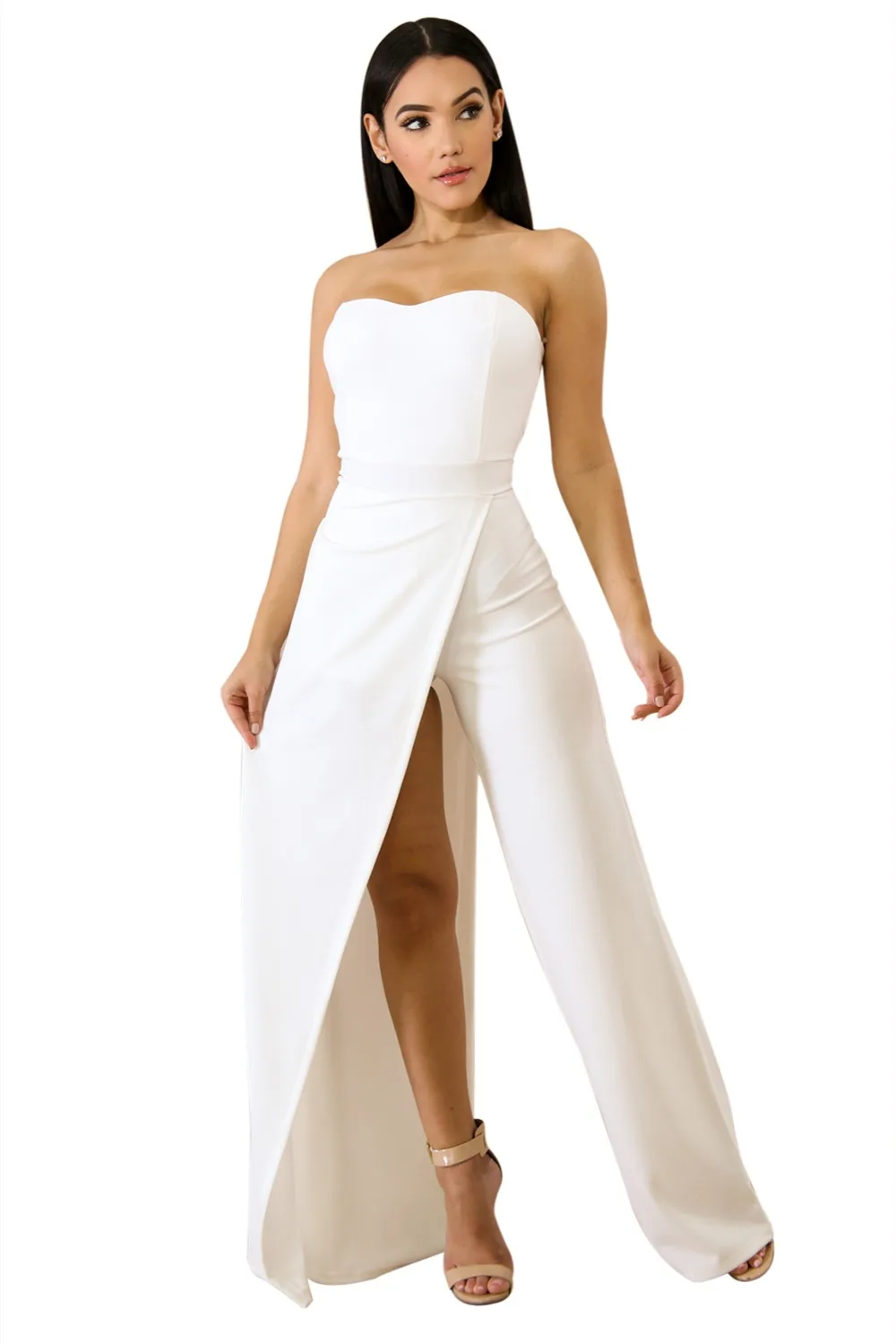 White-Asymmetric-Split-Leg-Strapless-Jumpsuit-LC64377-1-1