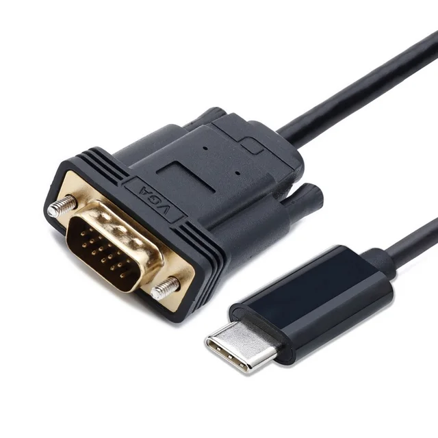 usb Type c Type C USB 3.1 to VGA Male 1080p HDTV Monitor Cable for