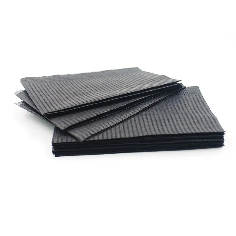 125pcs Black Tattoo Cleaning Wipes Disposable Table Mat Waterproof Tissues Sheets Paper for Dentists Tattoo Piercing 13X18 inch