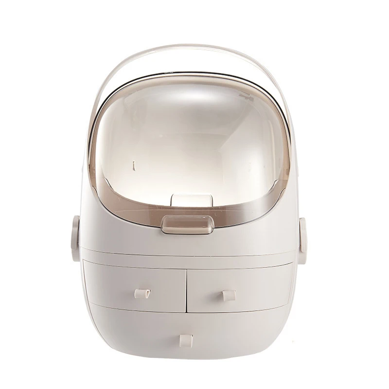SAFEBET водонепроницаемый ящик для хранения косметики прозрачный органайзер для макияжа 360 Вращающийся акриловый ящик для ювелирных изделий ящик Рабочий стол органайзер - Цвет: RoundPink