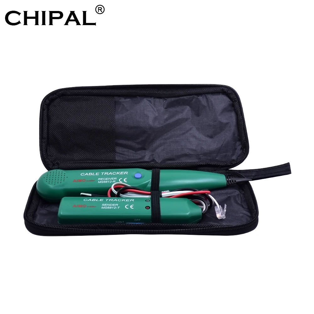 CHIPAL AIMO MS6812 Cable Tester for UTP STP Cat5 Cat5E Cat6 Cat6E RJ45 LAN Network RJ11  Telephone Wire Tracker Diagnose Tone lan cable continuity tester