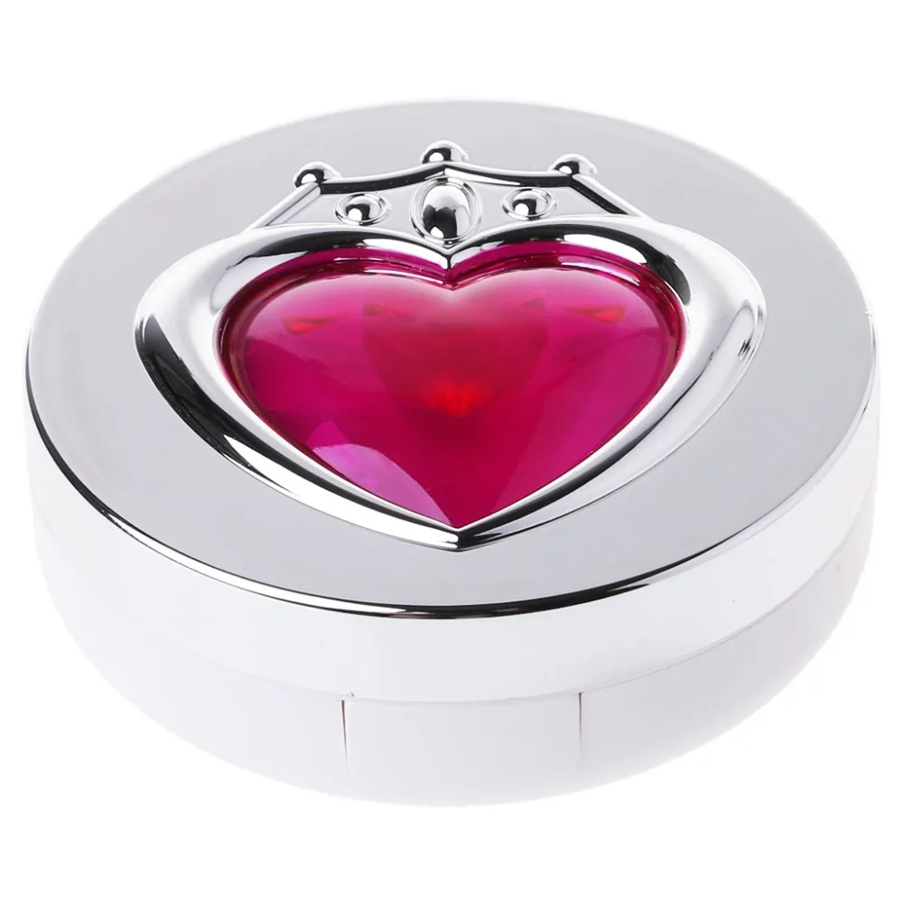 Контактные линзы коробка сердце с зеркалом дорожный портативный кейс контейнер для хранения роскошный