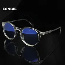 ESNBIE, мужские винтажные круглые очки, оправа, анти синий луч, компьютеры, очки, женские, прозрачные очки, Oculos De Grau Masculino