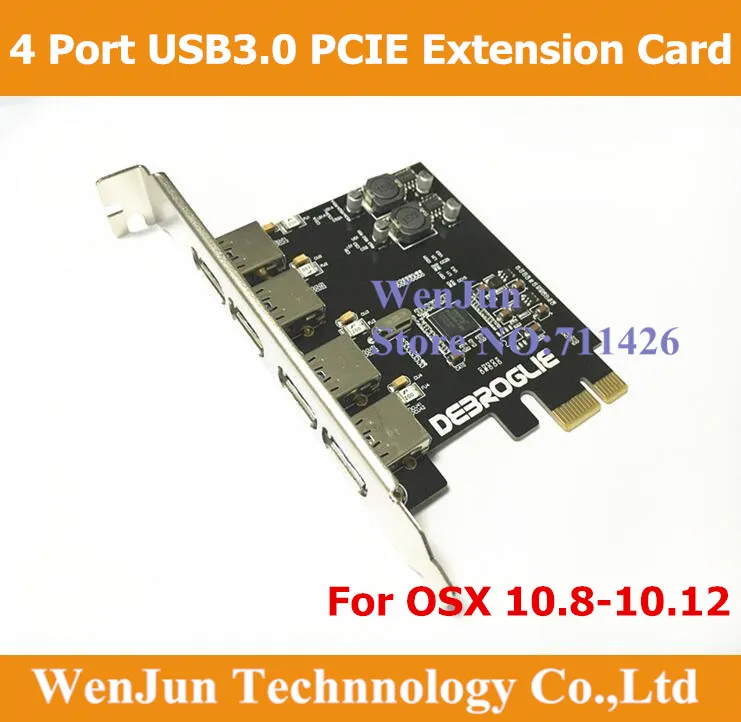 4 port superspeed usb 3.0 pcie card upgrade for mac pro 2006-2012 *hsierra 10.13 4 port superspeed usb 3.0 pcie card upgrade for mac pro 2006-2012 *hsierra 10.13