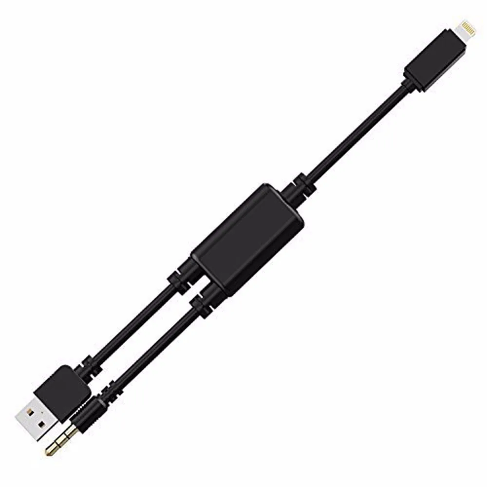 chelink car aux adapter lightning y cable usb charging cord 3 5mm aux connector fit bmw for iphone 7 7 plus iphone8 5c 5s 6 6s