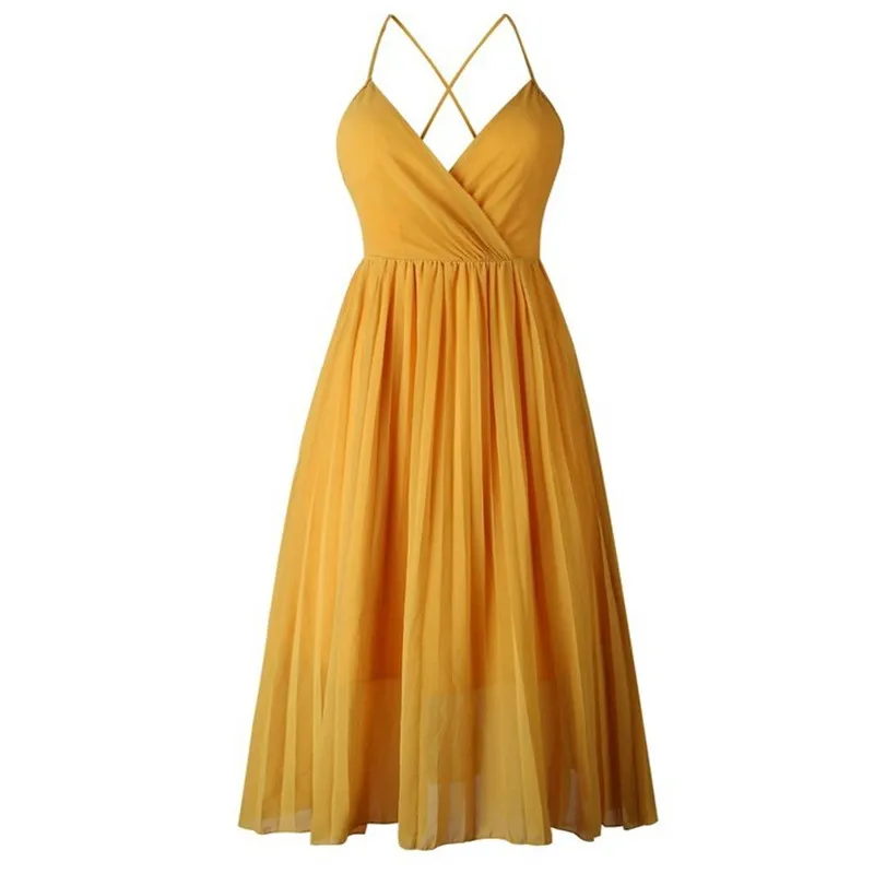 

Summer Sexy Womens Camisole Beach Long Dress Wrap The chest Elegant Ladies Pure Fashion Party Dresses Y940