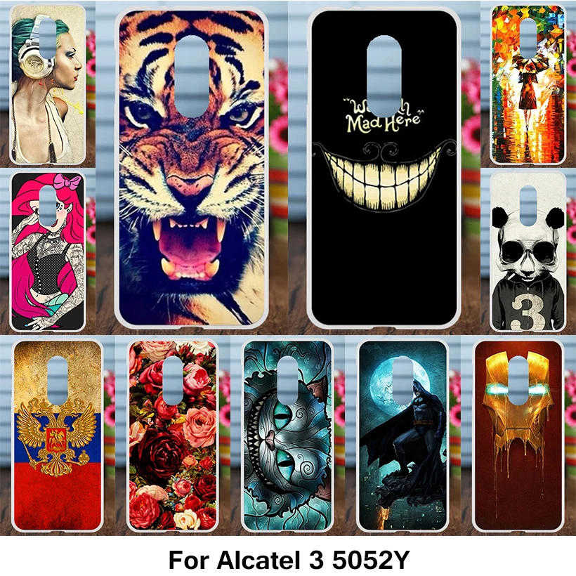 

Ojeleye Soft Case For Alcatel 3 Case Silicon DIY Animal Patterned Anti-knock Cover For Alcatel 3 5052Y 5052D Cover Back Housing