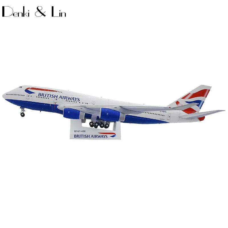 British Airways Boeing747-400 Бумажная модель 49 см x 45 см 1:144 масштаб 3D DIY Развивающие игрушки